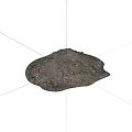 Gray Soil Pile With Small Stones On Light Colored Background Surface 3d model