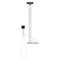 Modern Stainless Steel Shower Faucet With Wall Mounted Bracket And Handheld Head