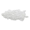 White Fluffy Shaped Rug Modern Living Room Soft Plush Decorative Comfortable Carpet