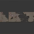 Rough Textured Damaged Concrete Scene Components With Cracked Surfaces and Holes