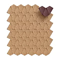 Brown Hexagon Wall Decor With Repeating Geometric Pattern Design For Home Interior 3d model