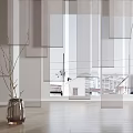 Modern Sheer Window Curtains for Living Room with Neutral Color and Light Fabric