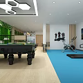 Modern Leisure Area Interior Featuring Sofa Chair TV Green Plant Wall Bookshelf And Pendant Lights