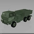 Six Wheel Green Military Truck With Heavy Duty Cargo Body And Cab Design