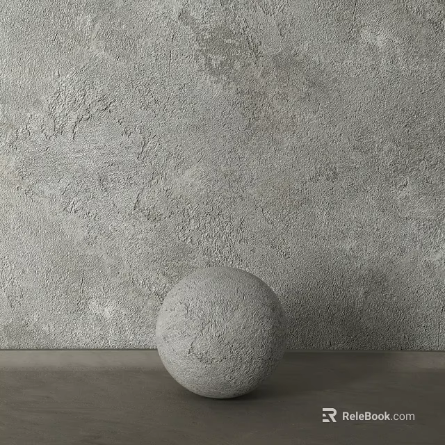 Modern Concrete Sphere Architectural Component With Textured Wall Interior Design 3d model 