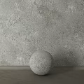Modern Concrete Sphere Architectural Component With Textured Wall Interior Design