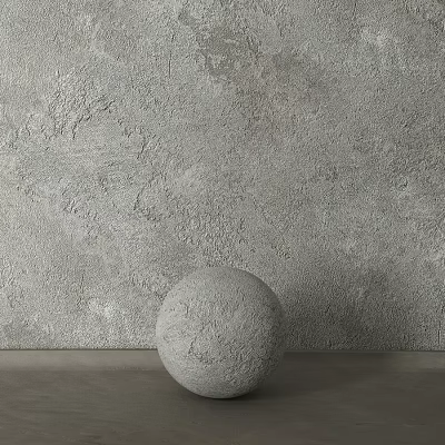 Modern Concrete Sphere Architectural Component With Textured Wall Interior Design 3d model