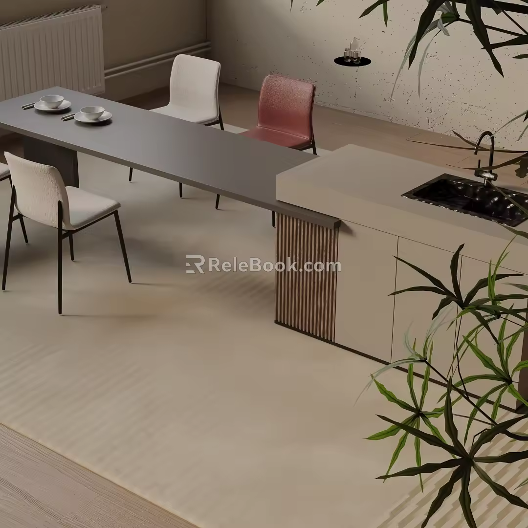 Modern table combination 3d model