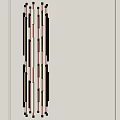 Modern Vertical Light Strips Chandelier With Metallic Finish For Contemporary Interior Decoration