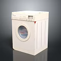 Modern White Electric Washing Machine With Control Panel And Viewing Window