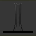 Cylindrical Metal Frame Installation With Square Base And Radial Holes
