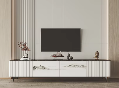 New Chinese TV Cabinet 3d model