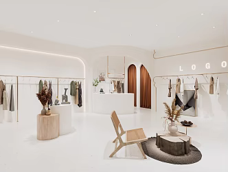 Modern Clothing Store Simple Clothing Store 3d model