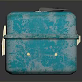 Vintage Style Blue Metal Toolbox for Household Storage with Black Handle