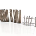 Wooden Fence Structures With Vertical Slats And Pointed Top Design