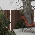 Modern Garden Landscape Design With Circular Platforms Fire Pit Seating And Cacti