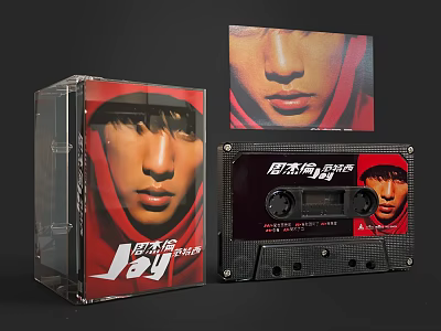 Retro Music Cassette Tape With Transparent Case And Jay Cover Art Design 3d model