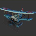 Glider Old World War II Old Aircraft Fighter 3d model