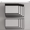 Modern Projector Projection Screen Combination 3d model