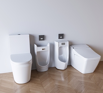 Modern Smart Toilet Ceramic Toilet Urinal Dipper Vertical Toilet Wall Mounted Toilet 3d model