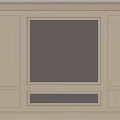 Decorative Lines Wall Panel Design With Frame Structure And Smooth Surface 3d model