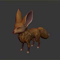 Fantasy Fox Character With Large Ears Orange Fur And Fluffy Tail