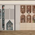 Modern Bookcase Decorative Cabinet 3d model