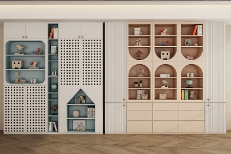 Modern Bookcase Decorative Cabinet 3d model