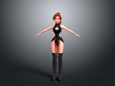 Ninja Girl Anime Characters Cartoon Characters Anime Characters 3d model