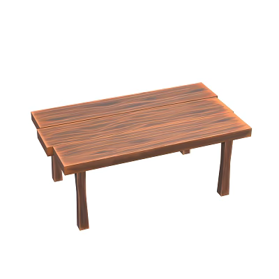 Cartoon Dining Table Wooden Table Writing Table 3d model Cartoon Dining Table Wooden Table Writing Table 3d model
