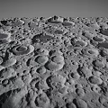 Stunning Lunar Landscape Featuring Scattered Craters And Gray Rocky Terrain