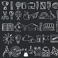 Hand Drawn Educational Icons Collection With Various School Supplies And Stationery