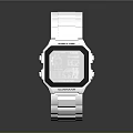 Apple Watch Smartwatch With Silver Square Case And Metal Link Strap