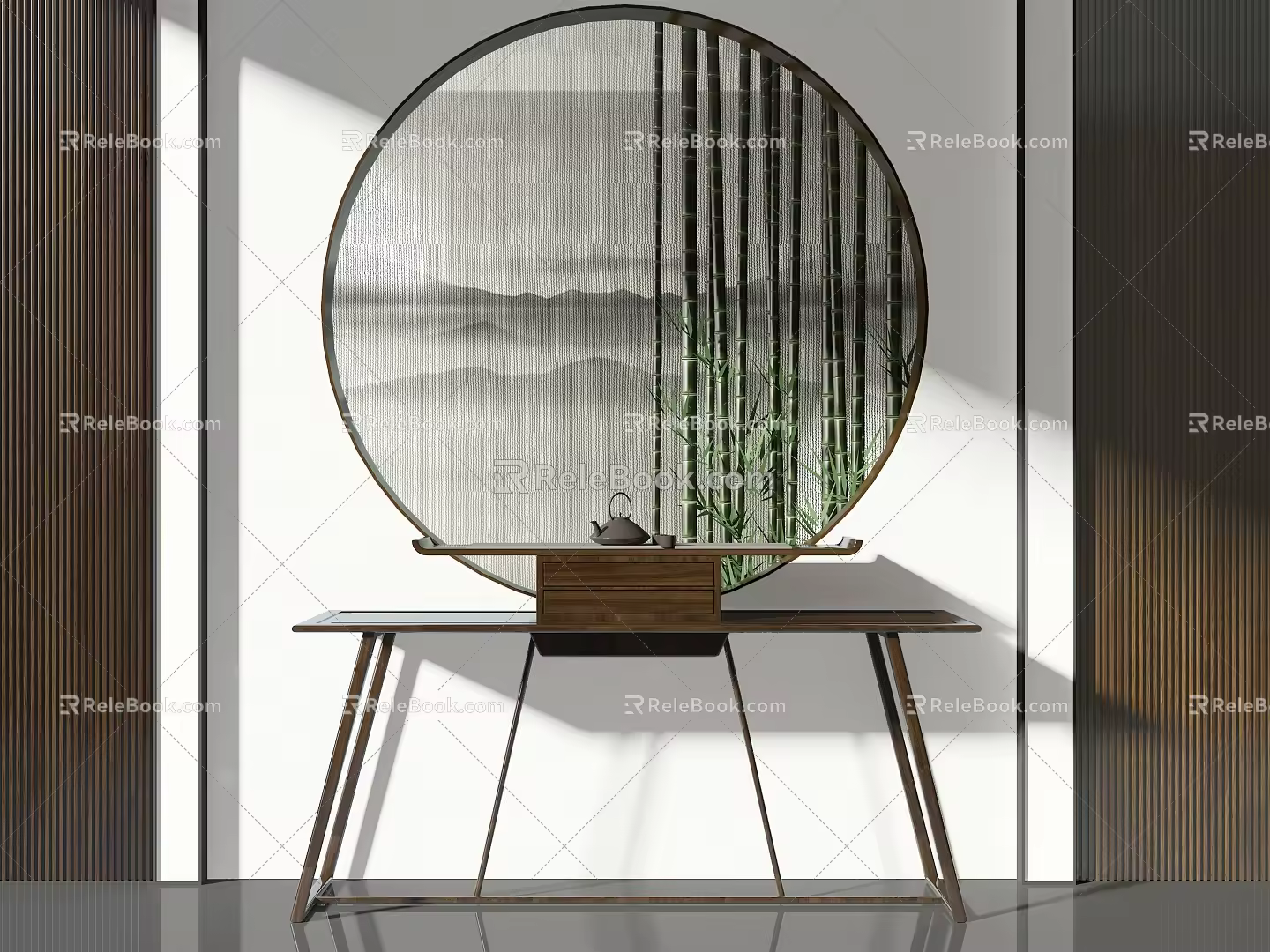 New Chinese-style End View Platform Entrance Platform End View Platform 3d model