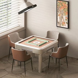 Mahjong table and chair combination smoking lamp 3d model