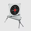 Durable Target Stand Supporting Circular Bullseye Target Board With Numbered Rings For Shooting Training