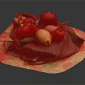 Vibrant Fresh Fruits And Vegetables Arranged On A Checkered Cloth