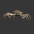 Red Sea Crab with Large Claws and Spiny Shell Marine Life Close Up View
