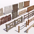Various Wooden Fences With Picket Rail And Gate Designs For Outdoor Gardens