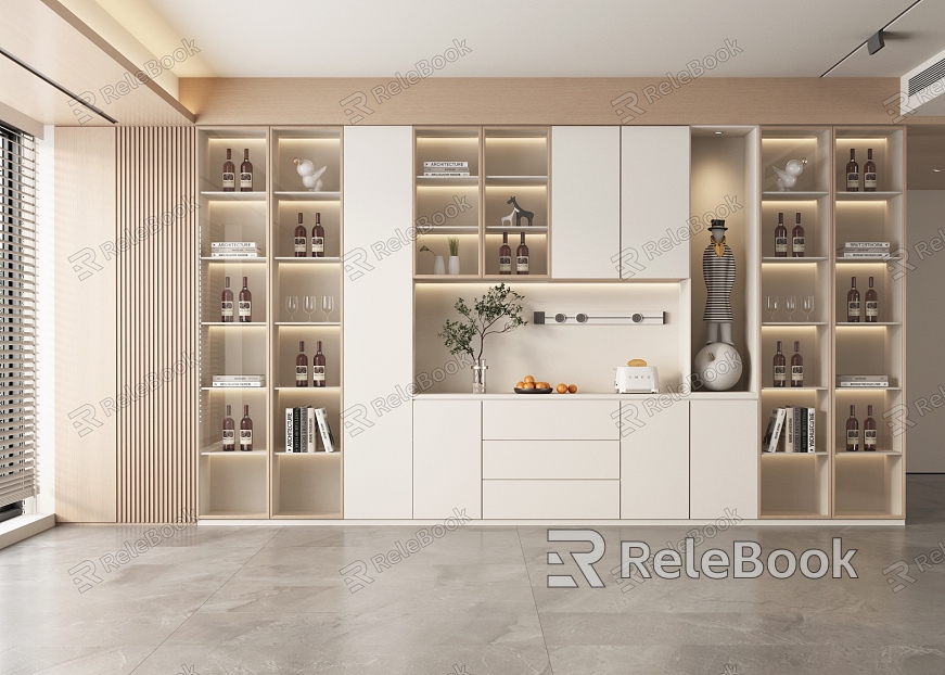 Modern Italian Light Luxury Wine Cabinet model