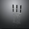 High Voltage Electrical Equipment With Three Column Insulators And Metal Support Structure