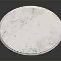 Elegant Round White Marble Top Dining Table With Carved Wooden Legs Design