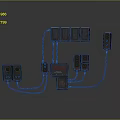 Electronic Equipment Modules With Interconnected Cables Display Panel And Indicator Lights