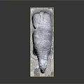 Detailed Carved Ancient Stone Horse Sculpture Displayed On Flat Stone Plinth