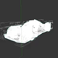 Gray High Performance Race Car With Aerodynamic Design And Sporty Exterior