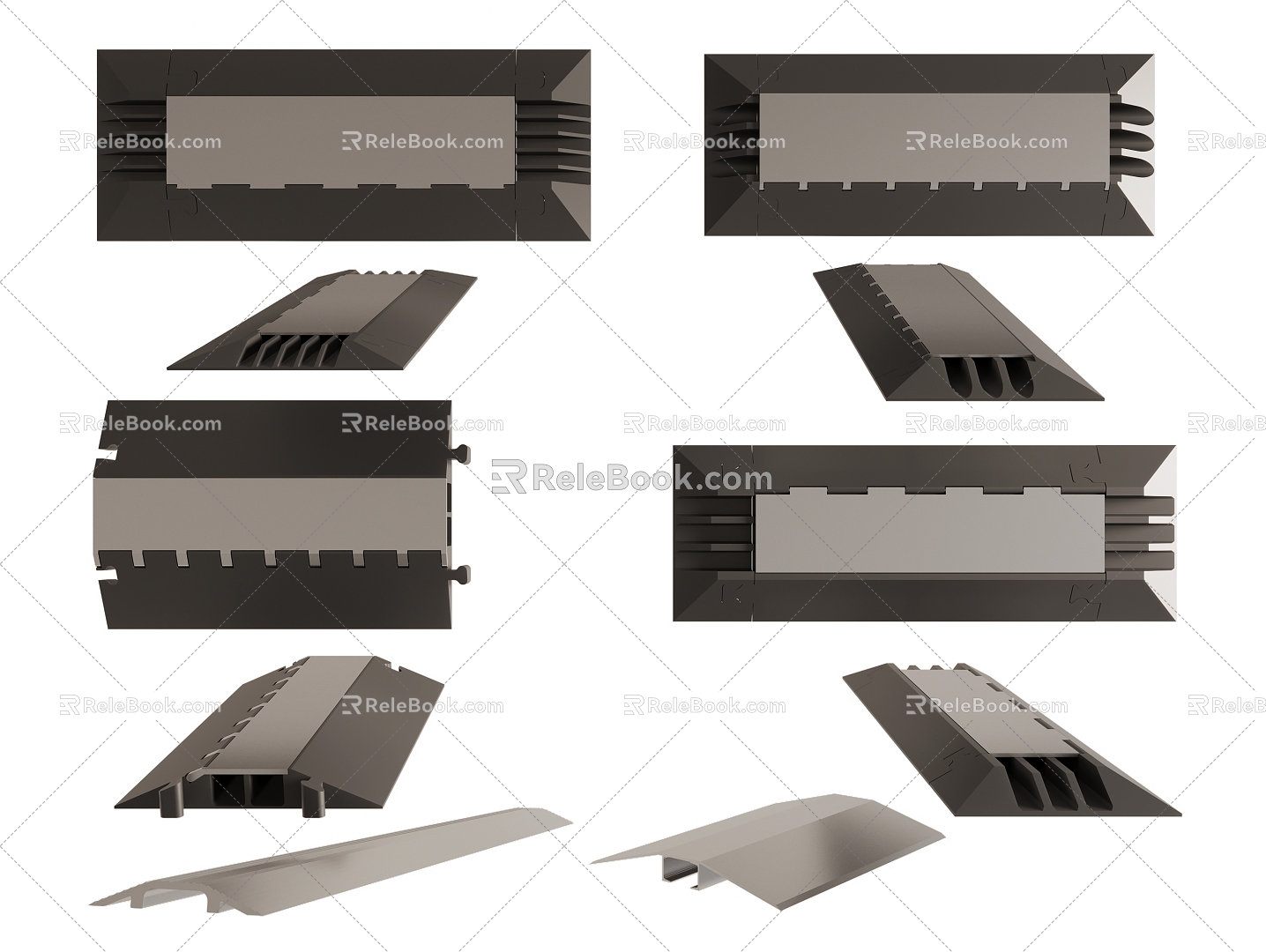 Ramp deceleration strip routing slope wire and cable trunking 3d model