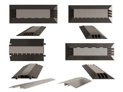 Ramp deceleration strip routing slope wire and cable trunking model