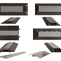 Ramp deceleration strip routing slope wire and cable trunking 3d model