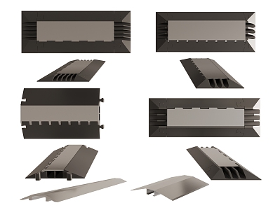 Ramp deceleration strip routing slope wire and cable trunking 3d model