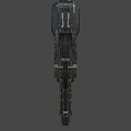 Detailed Sci Fi Spaceship Character In Game And Movie With Military Design